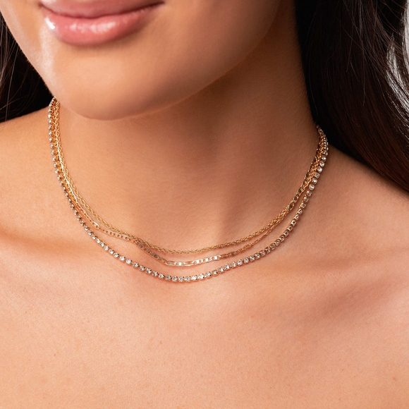 Paparazzi Gold and Silver Necklace Elegant Jewelry Matching Women Fashion - Picture 2 of 4